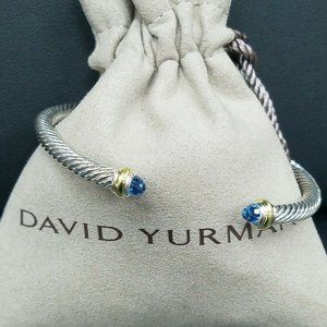 David Yurman Cable Classic Bracelet Blue Topaz 750